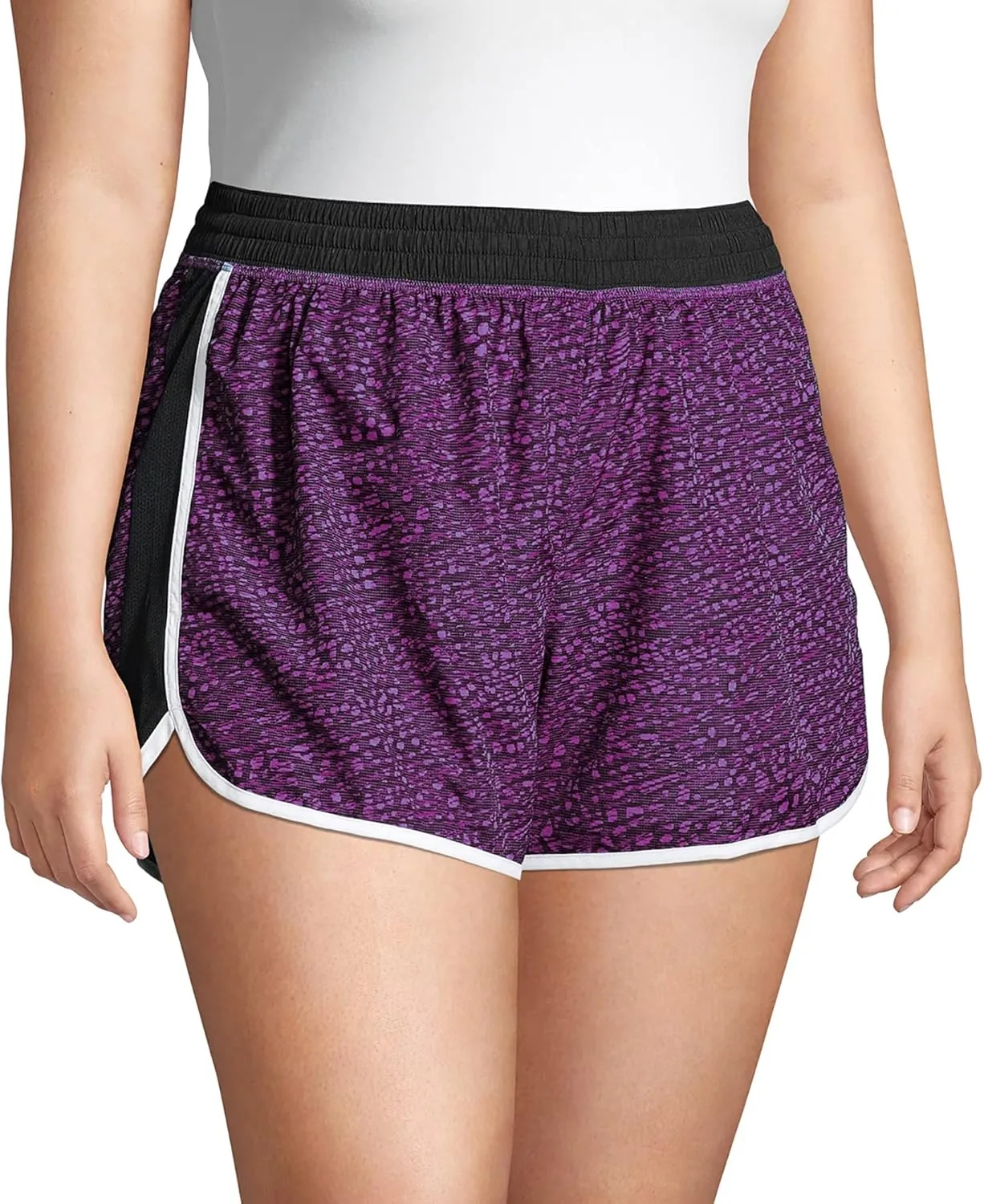 Just My Size Women's Active Plus-Size Woven Running Shorts, Moisture-Wicking Shorts, 4"