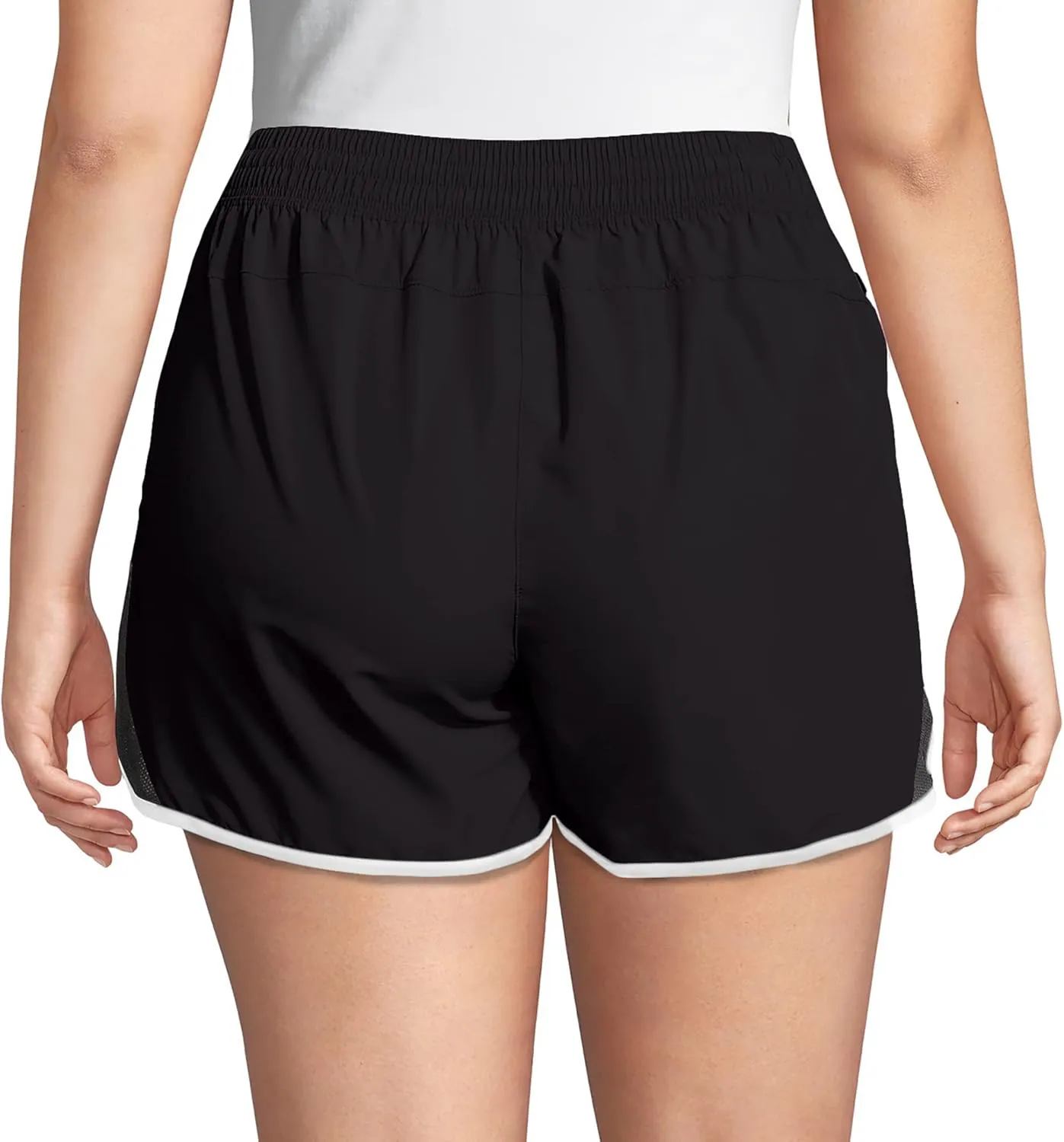 Just My Size Women's Active Plus-Size Woven Running Shorts, Moisture-Wicking Shorts, 4"