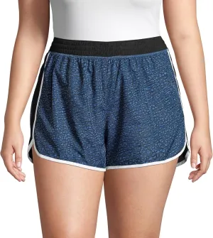 Just My Size Women's Active Plus-Size Woven Running Shorts, Moisture-Wicking Shorts, 4"