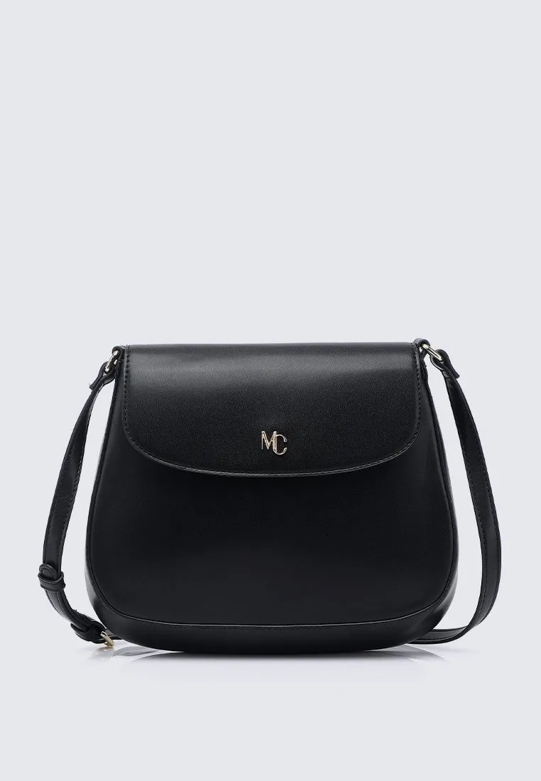 Kale Hobo Shoulder Bag (Black)