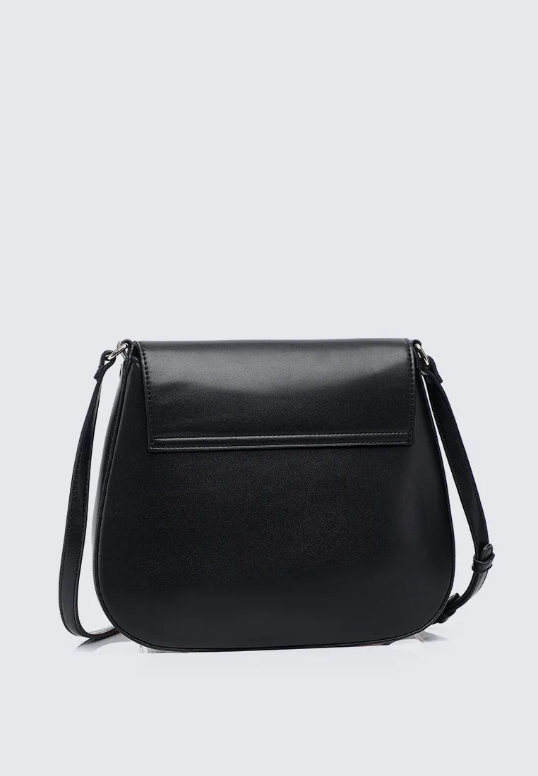 Kale Hobo Shoulder Bag (Black)