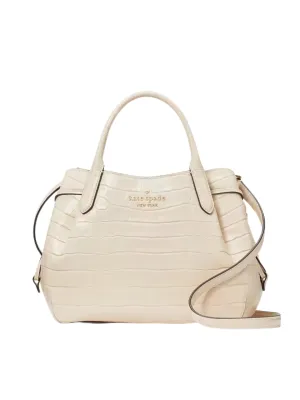 Kate Spade Dumpling Croco Embossed Small Satchel Bag Bare