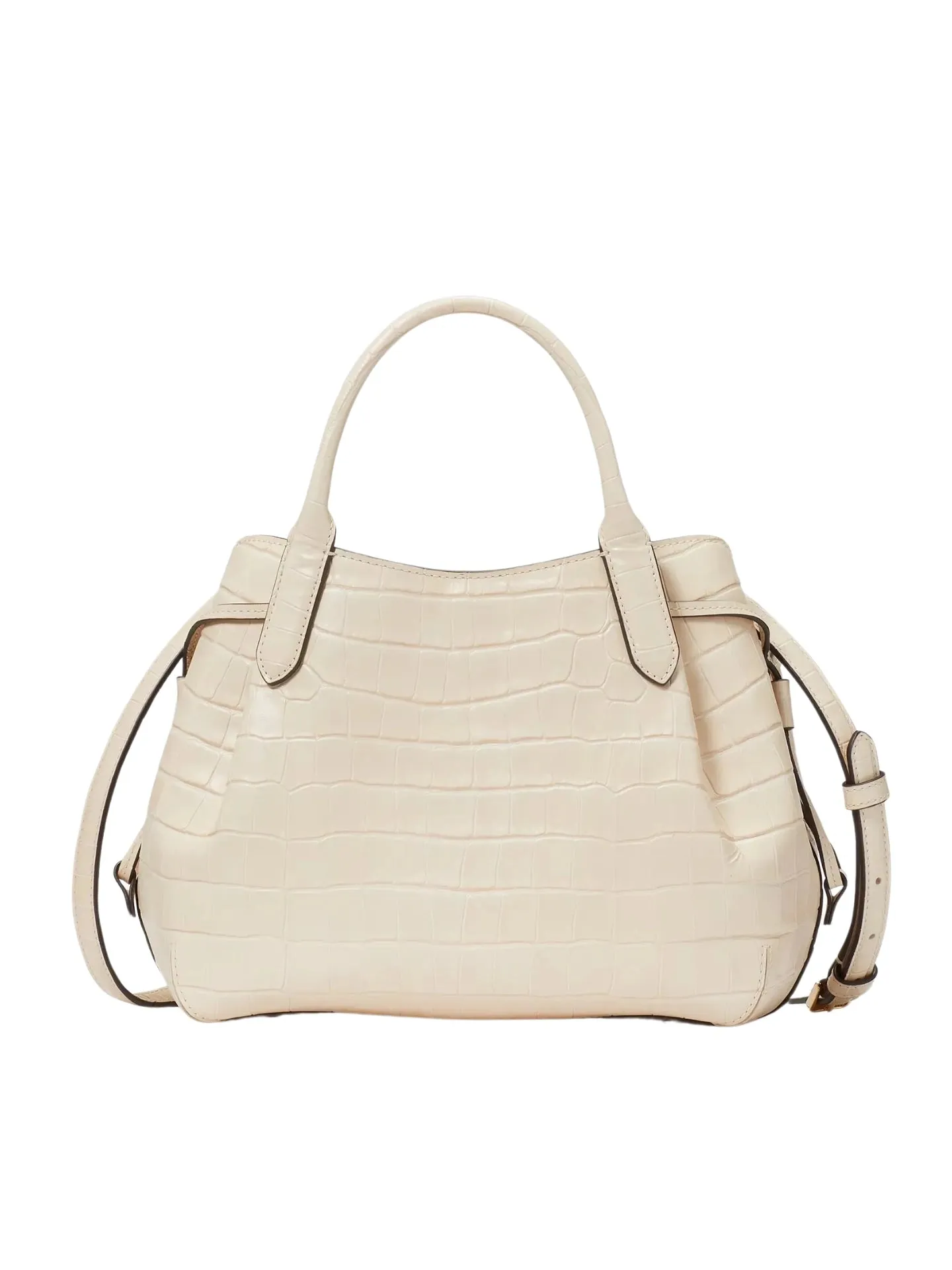 Kate Spade Dumpling Croco Embossed Small Satchel Bag Bare
