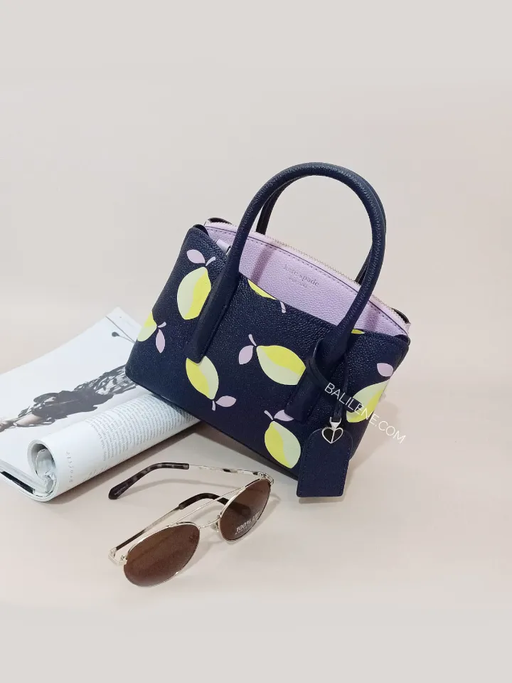 Kate Spade PXRUB328 Margaux Lemons Mini Satchel Blue Multi