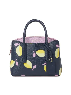 Kate Spade PXRUB328 Margaux Lemons Mini Satchel Blue Multi