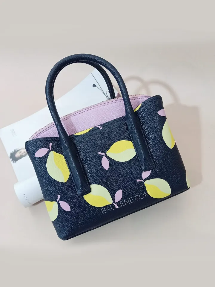 Kate Spade PXRUB328 Margaux Lemons Mini Satchel Blue Multi