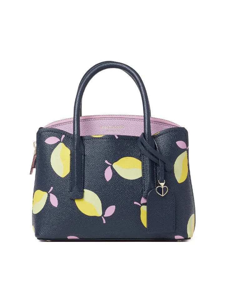 Kate Spade PXRUB328 Margaux Lemons Mini Satchel Blue Multi