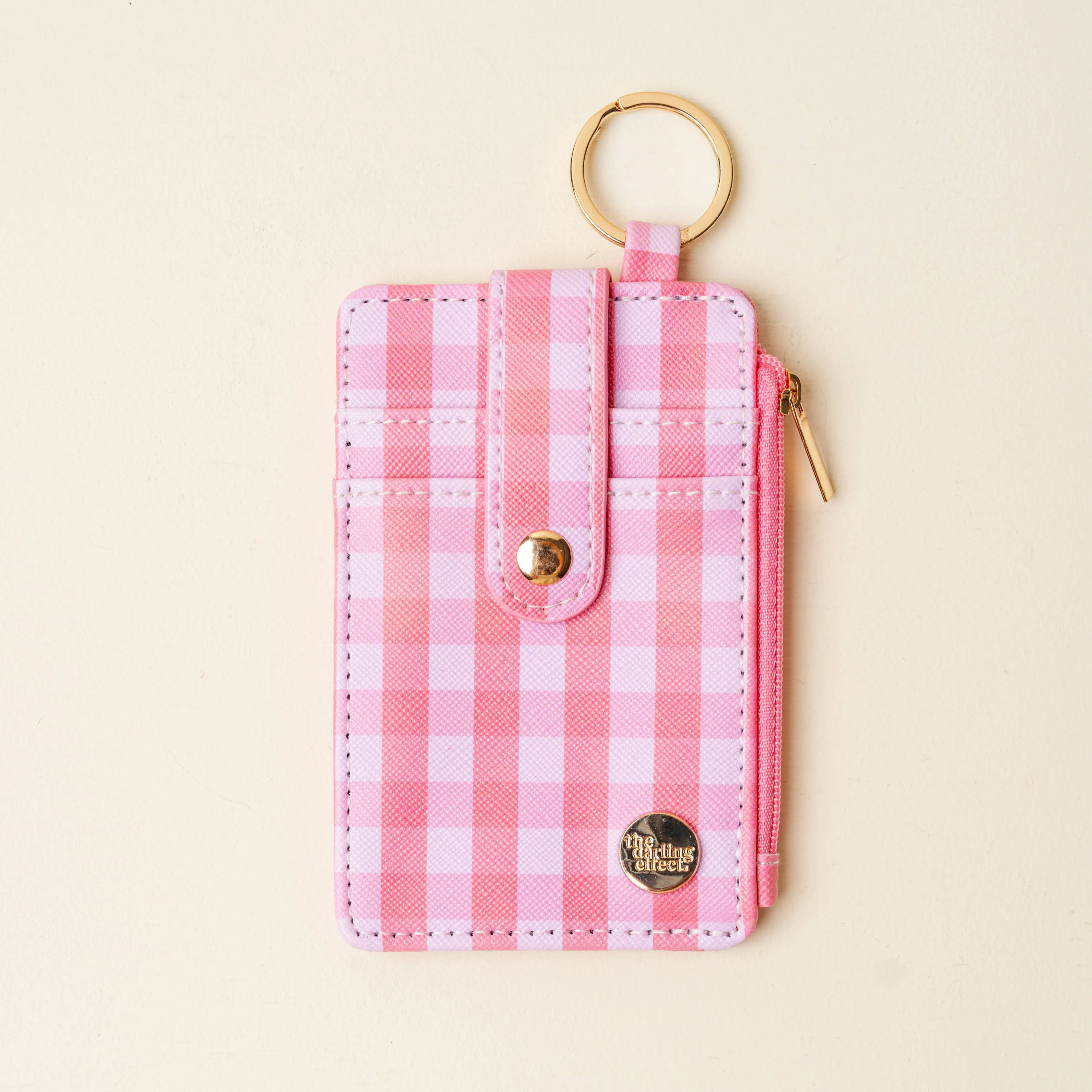 Keychain Wallet - Gingham Red