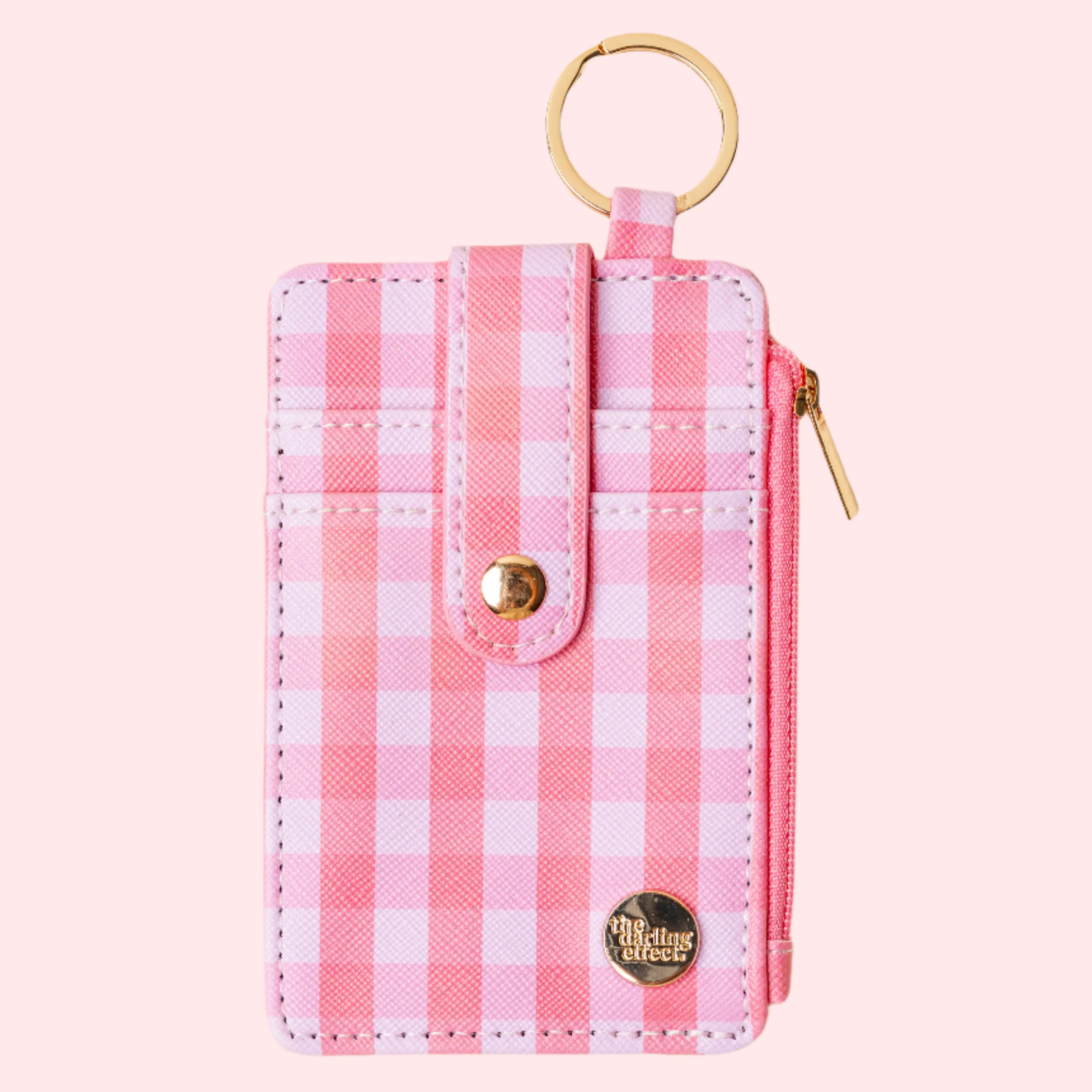 Keychain Wallet - Gingham Red