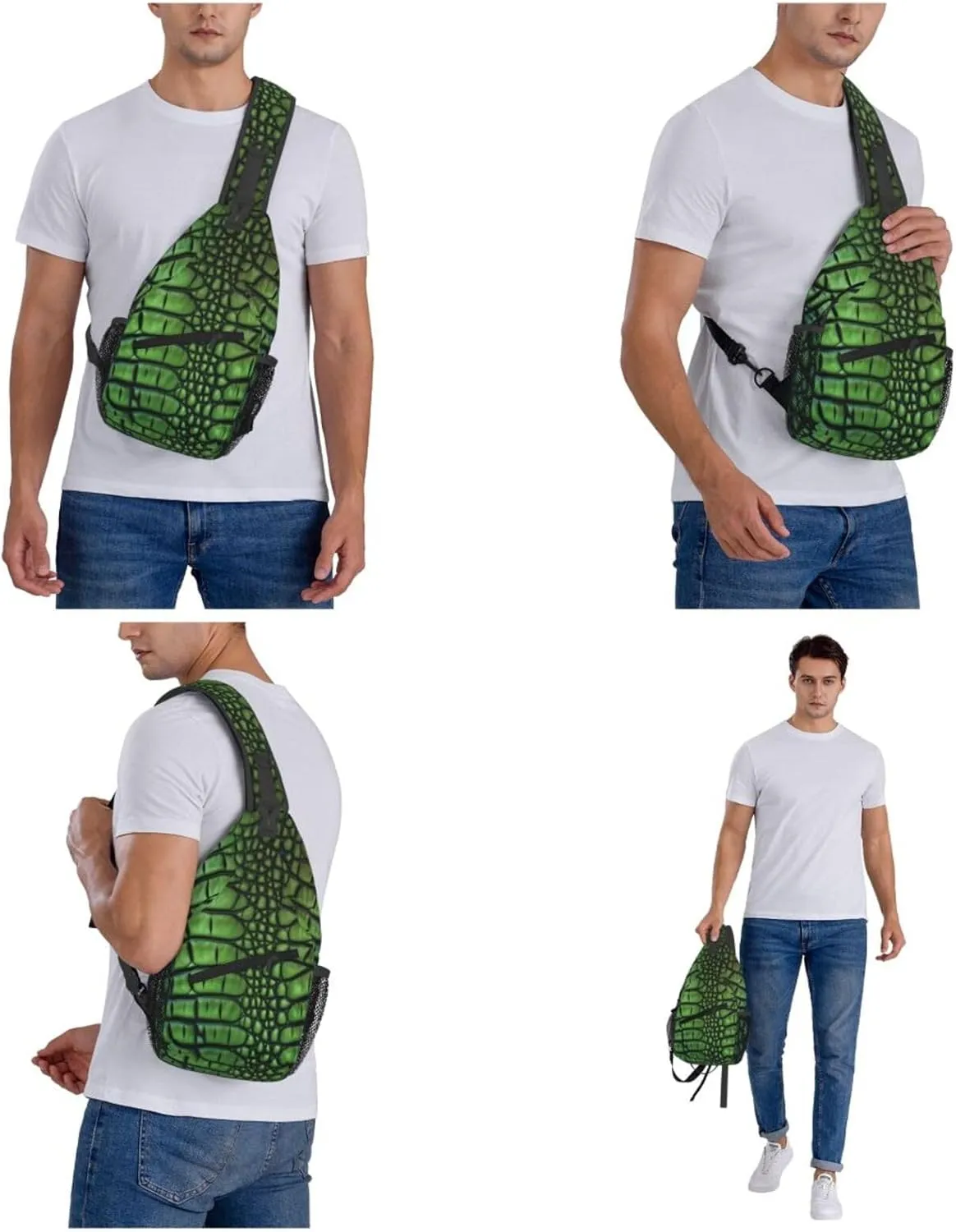 KHiry Sling Bag for Women Men Crossbody Bag Small Sling Backpack Blue Owl Chest Bag Hiking Daypack