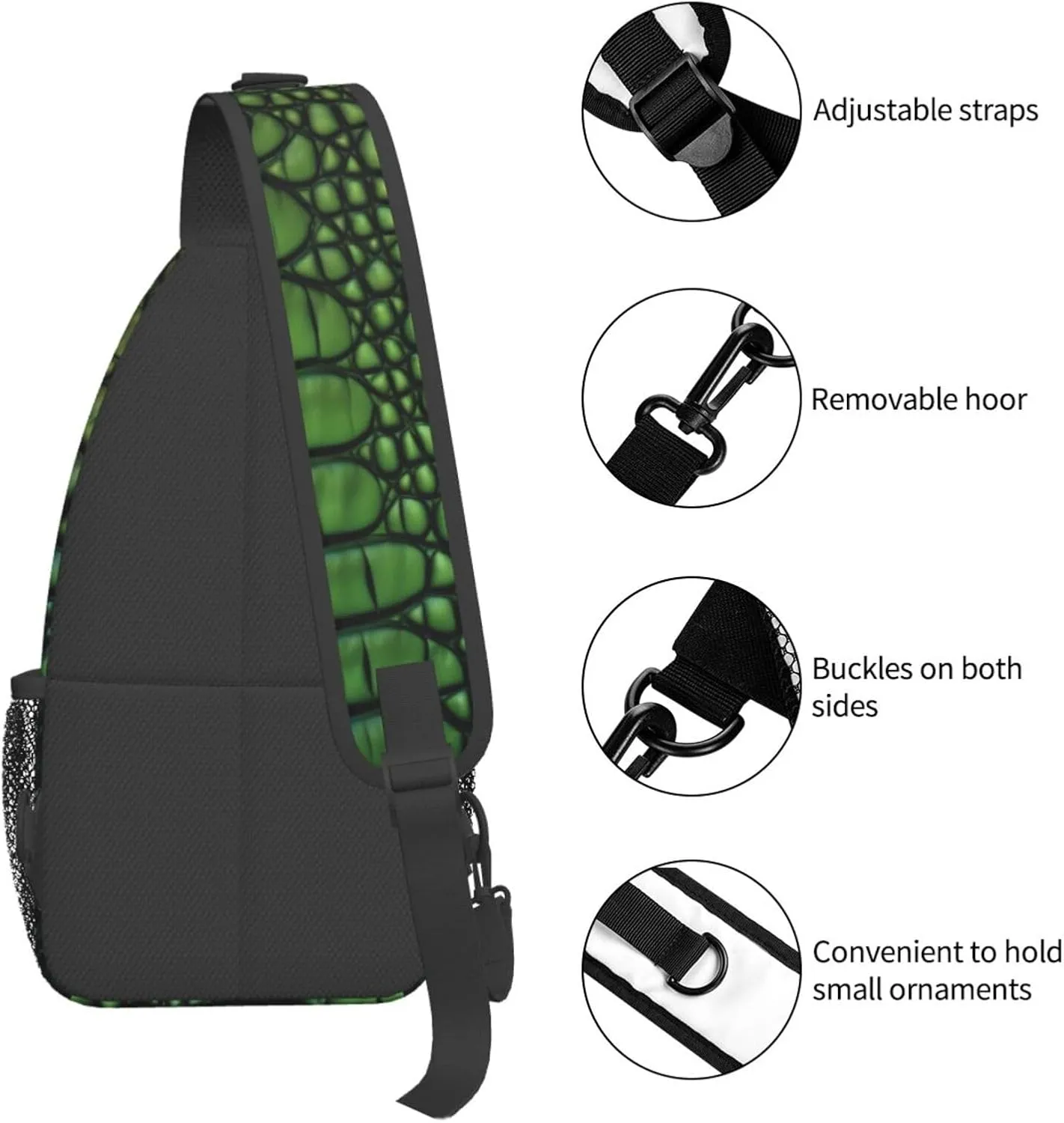 KHiry Sling Bag for Women Men Crossbody Bag Small Sling Backpack Blue Owl Chest Bag Hiking Daypack