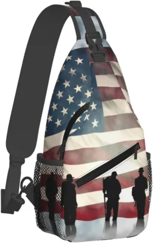 KHiry Sling Bag for Women Men Crossbody Bag Small Sling Backpack Softball Chest Bag Hiking Daypack
