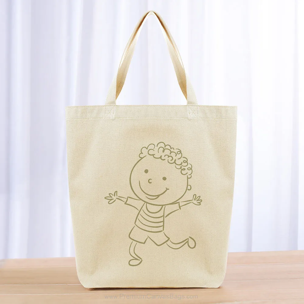 Kids Boy Tote Bag - khaki