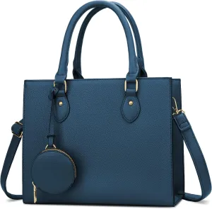 KKXIU Purses and Handbags for Women Vegan Leather Tote Shoulder Bag Ladies Top Handle Satchel with Coin Purse