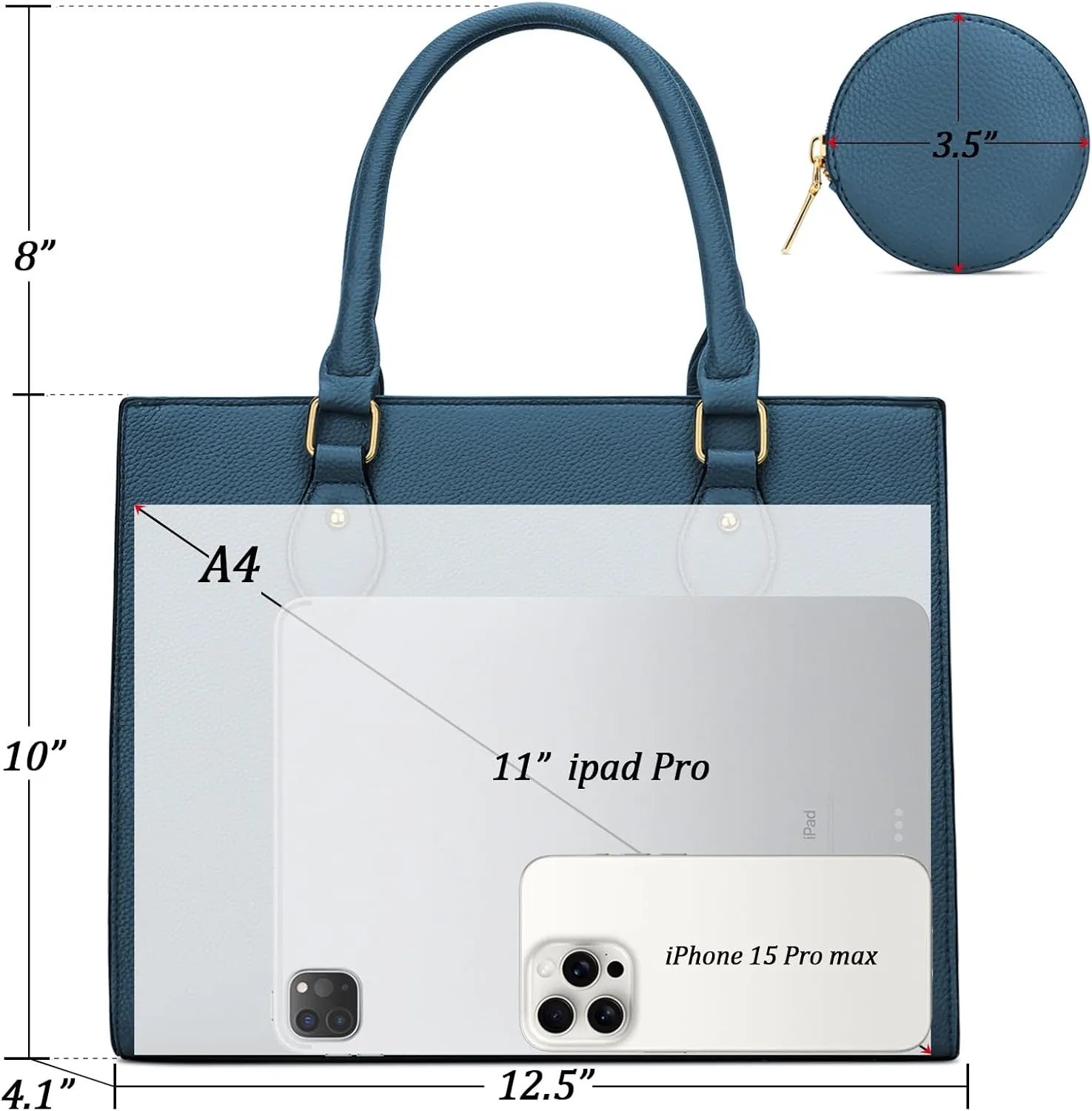 KKXIU Purses and Handbags for Women Vegan Leather Tote Shoulder Bag Ladies Top Handle Satchel with Coin Purse