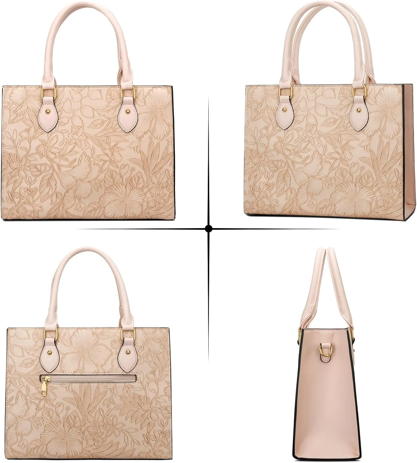 KKXIU Purses and Handbags for Women Vegan Leather Tote Shoulder Bag Ladies Top Handle Satchel with Coin Purse