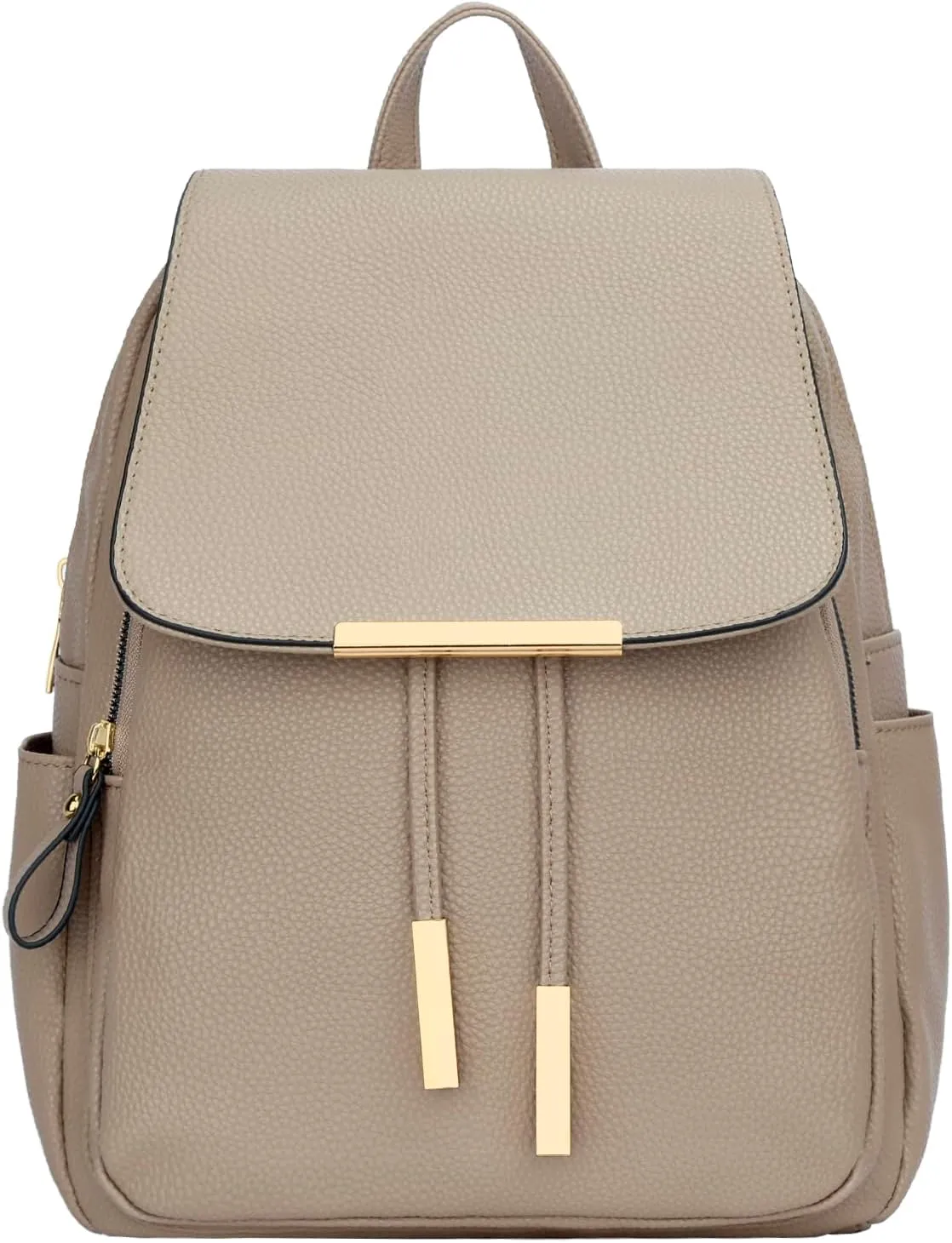 KKXIU Trendy Leather Backpack Purse for Women and Ladies Shoulder Travel Daypacks Bags (A-Khaki)