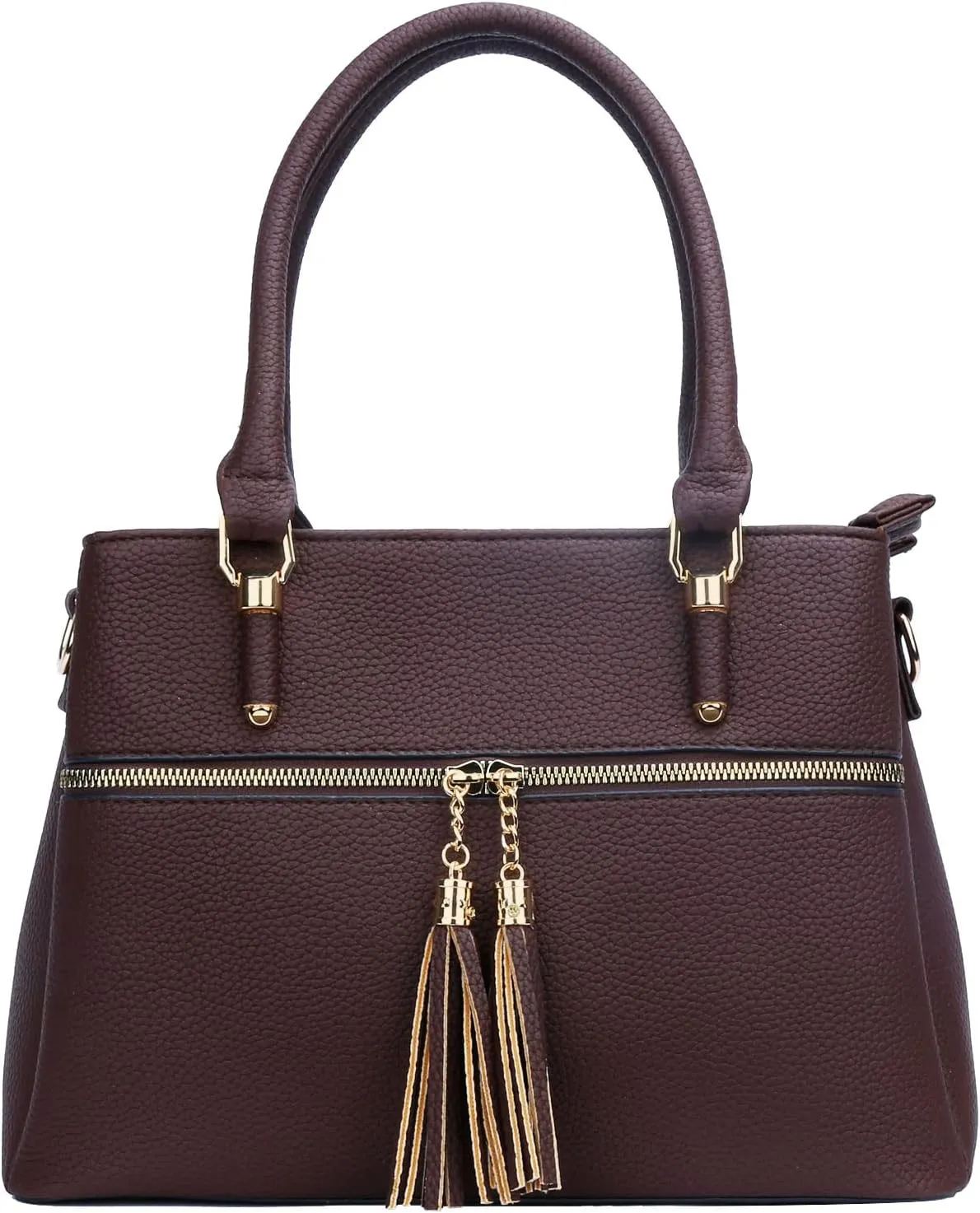 KKXIU Women Satchel Bags Handle Shoulder Handbags and Purses Pockets Zipper Leather Crossbody Bags
