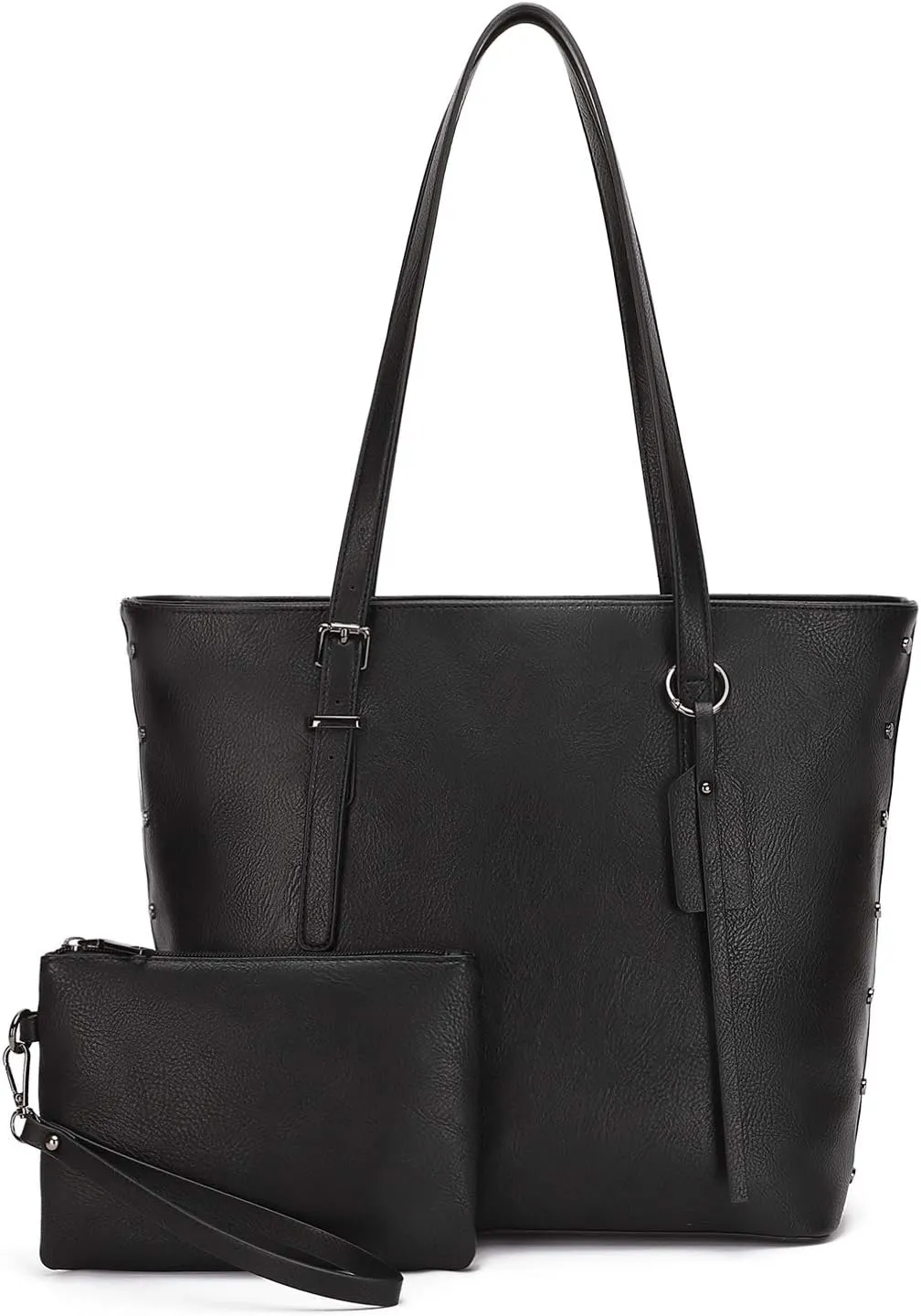 KL928 Handbag for Women Tote Bag PU Leather Large Shoulder Bag Top Handle Satchel Purses 2Pcs Set