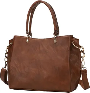 KL928 Women Designer Handbag and Purse, PU Leather Top Handle Satchel Shoulder Bag Tote Bag for Ladies