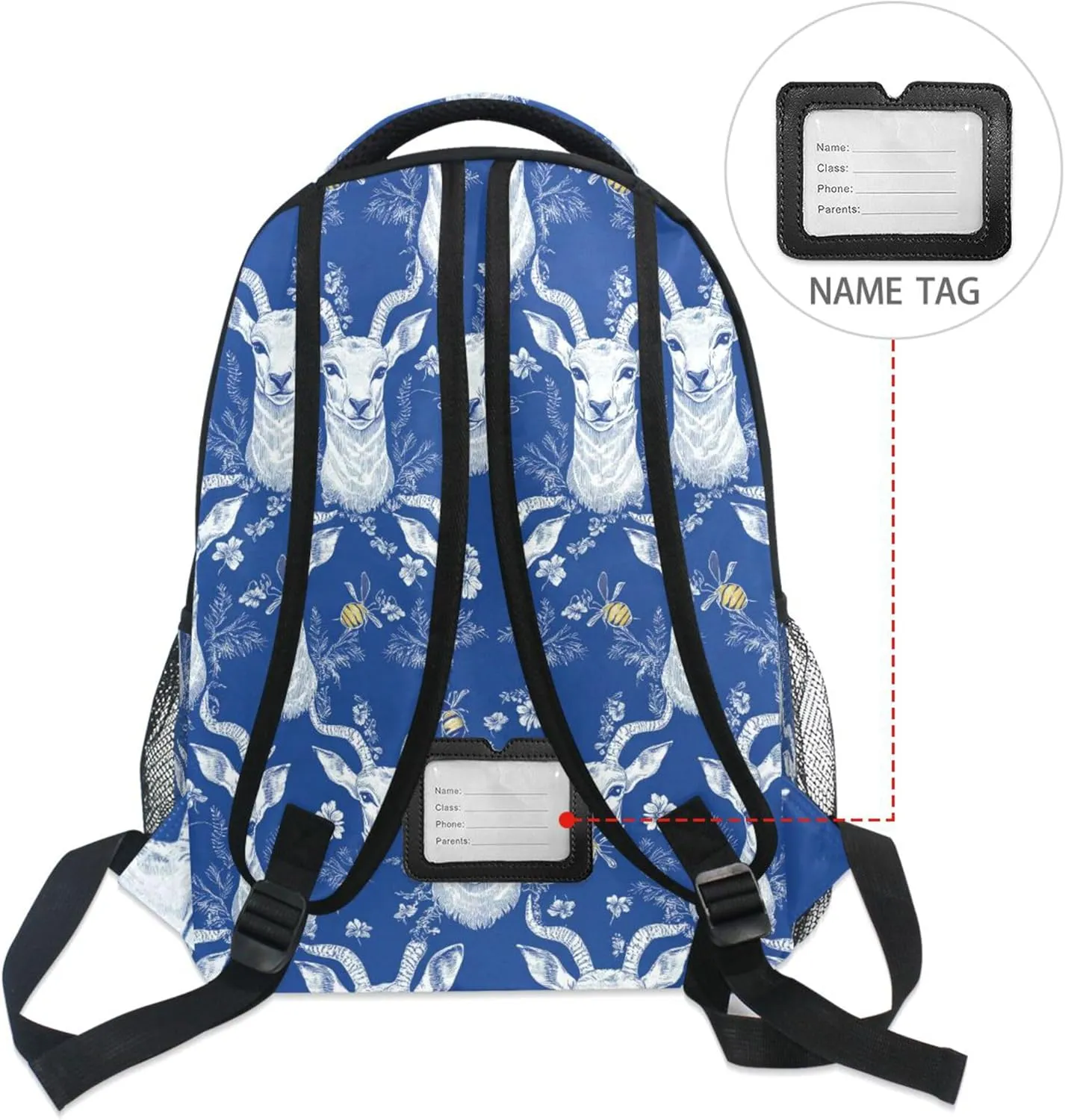 KLL Sport Backpack for Men and Women Waterproof Diaper Bag Backpack with Chest Strap for Business Work College Travel Trip Beauty Antelope Royal Blue