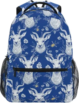 KLL Sport Backpack for Men and Women Waterproof Diaper Bag Backpack with Chest Strap for Business Work College Travel Trip Beauty Antelope Royal Blue