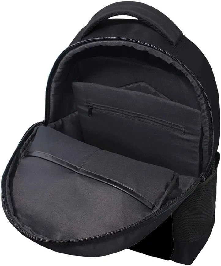 Kuizee Classic Backpack Adjustable Padded Shoulder Straps Daypack ﻿Black Silhouette Witch Full Moon Halloween Book Bag Casual Bags Durable College School Daily 16Inch