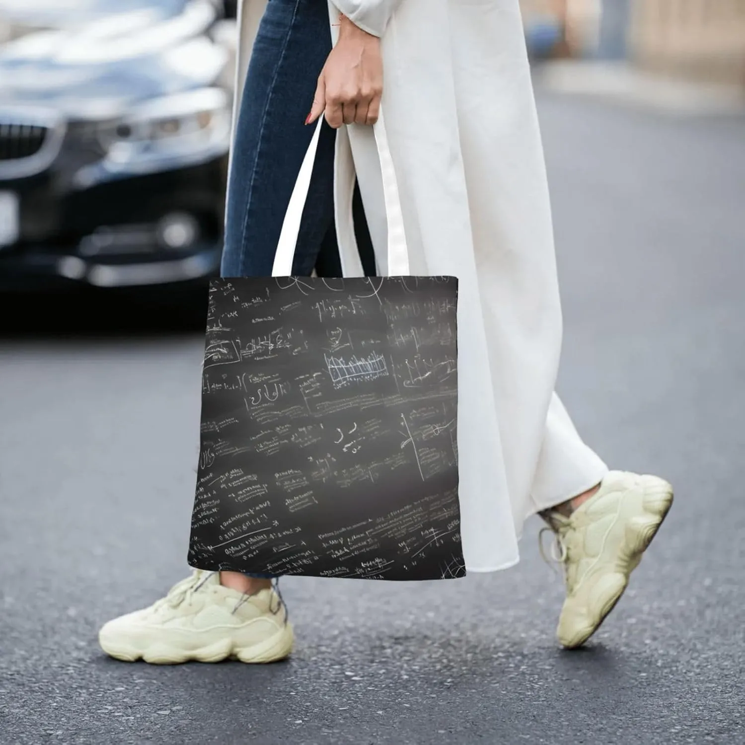 Ladies Origami Paper Cranes Printed Shopping Bag Tote Bag Canvas Durable Handbag For School Shopping Beach Grocery
