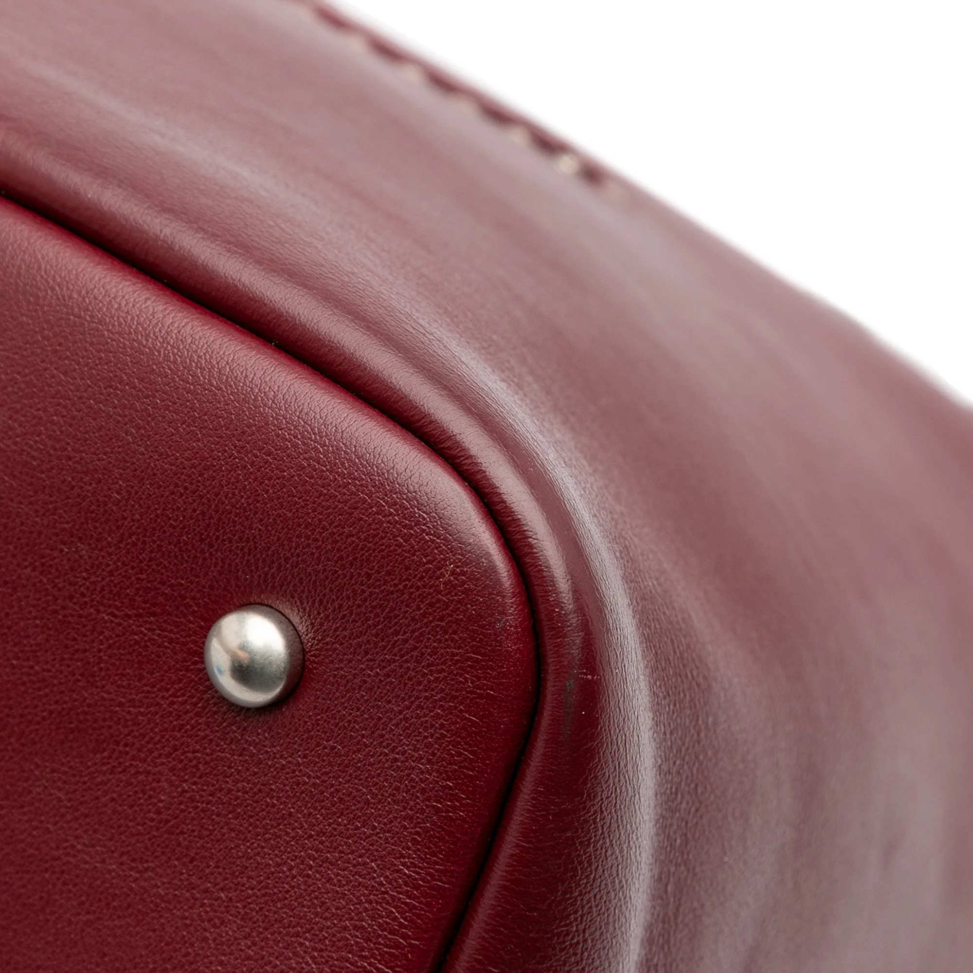 Large Calfskin Coco Eyelets Shopping Tote