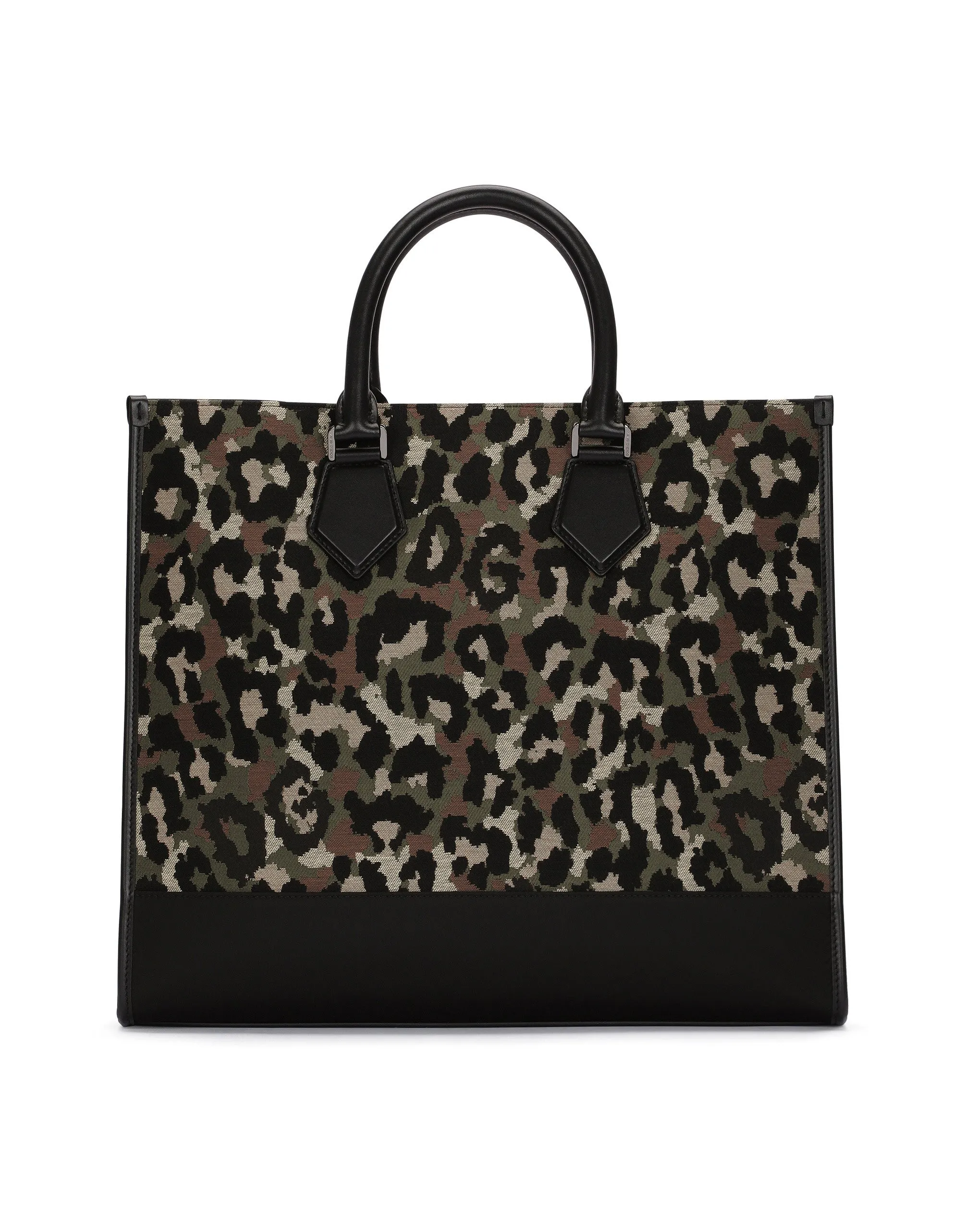 Large camouflage jacquard shopper