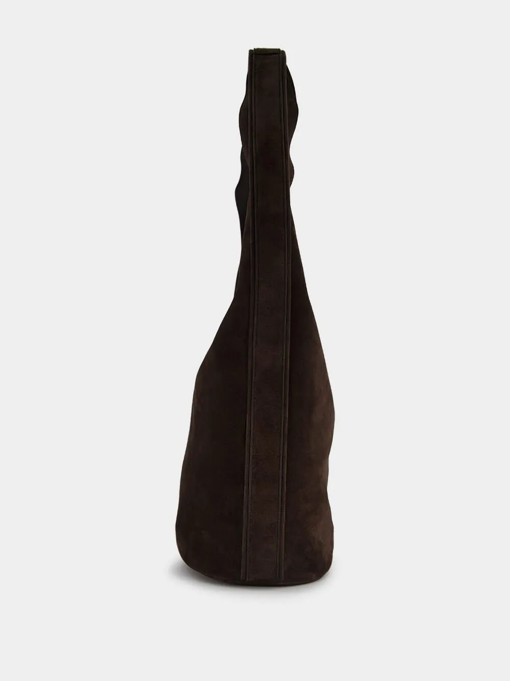 Large Hobo Suede Bag With Buckle