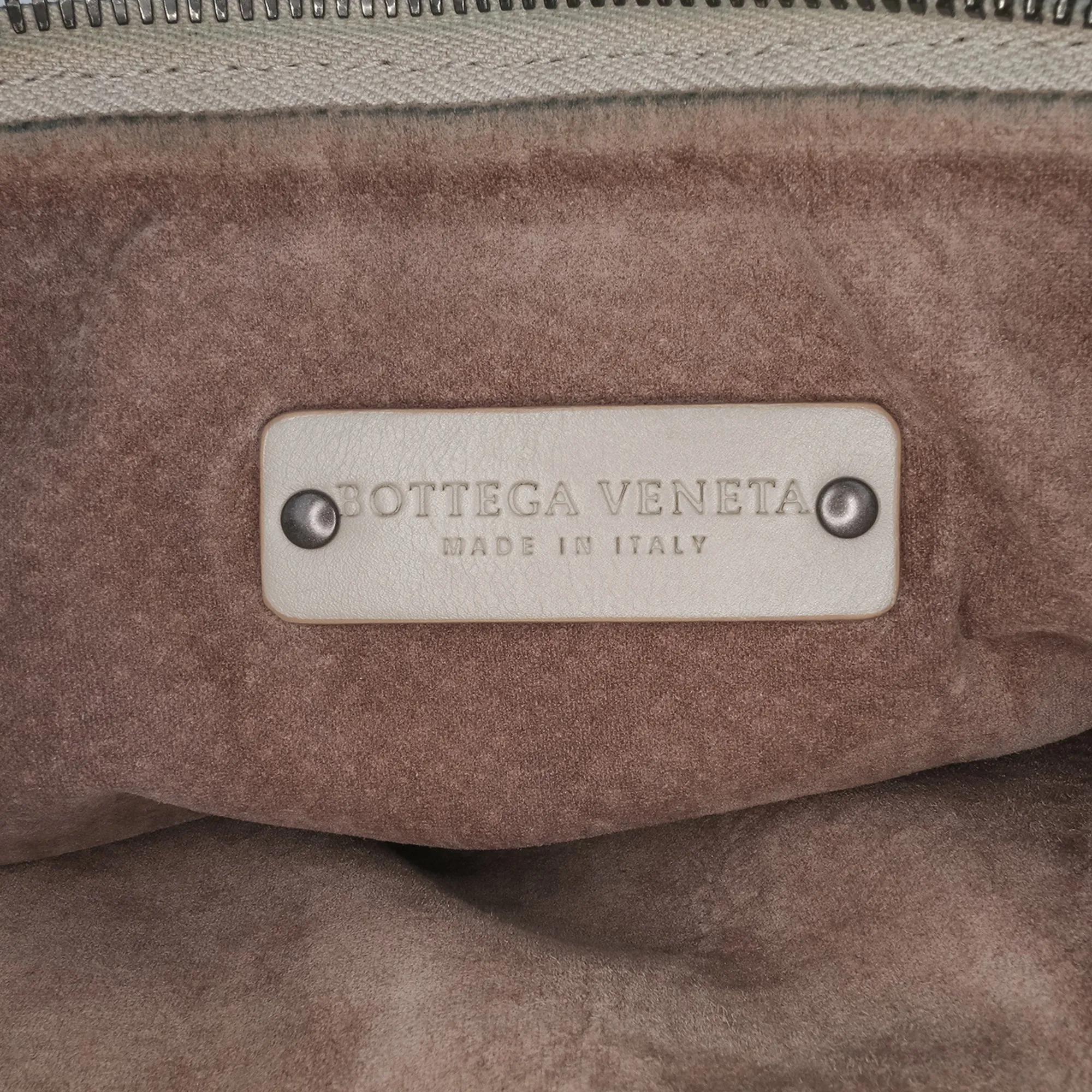 Large Leather Intrecciato Leggero Satchel