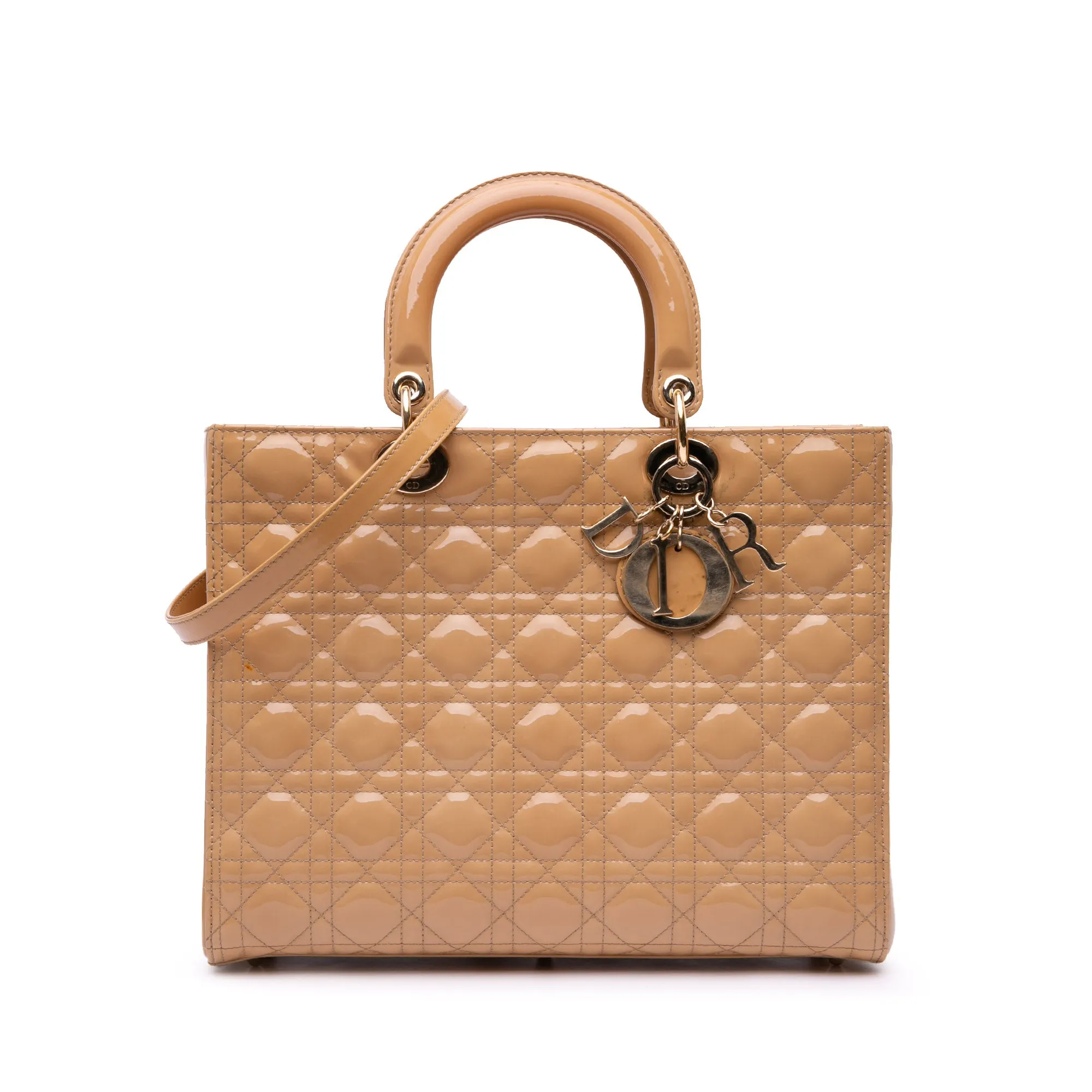 Large Patent Cannage Lady Dior