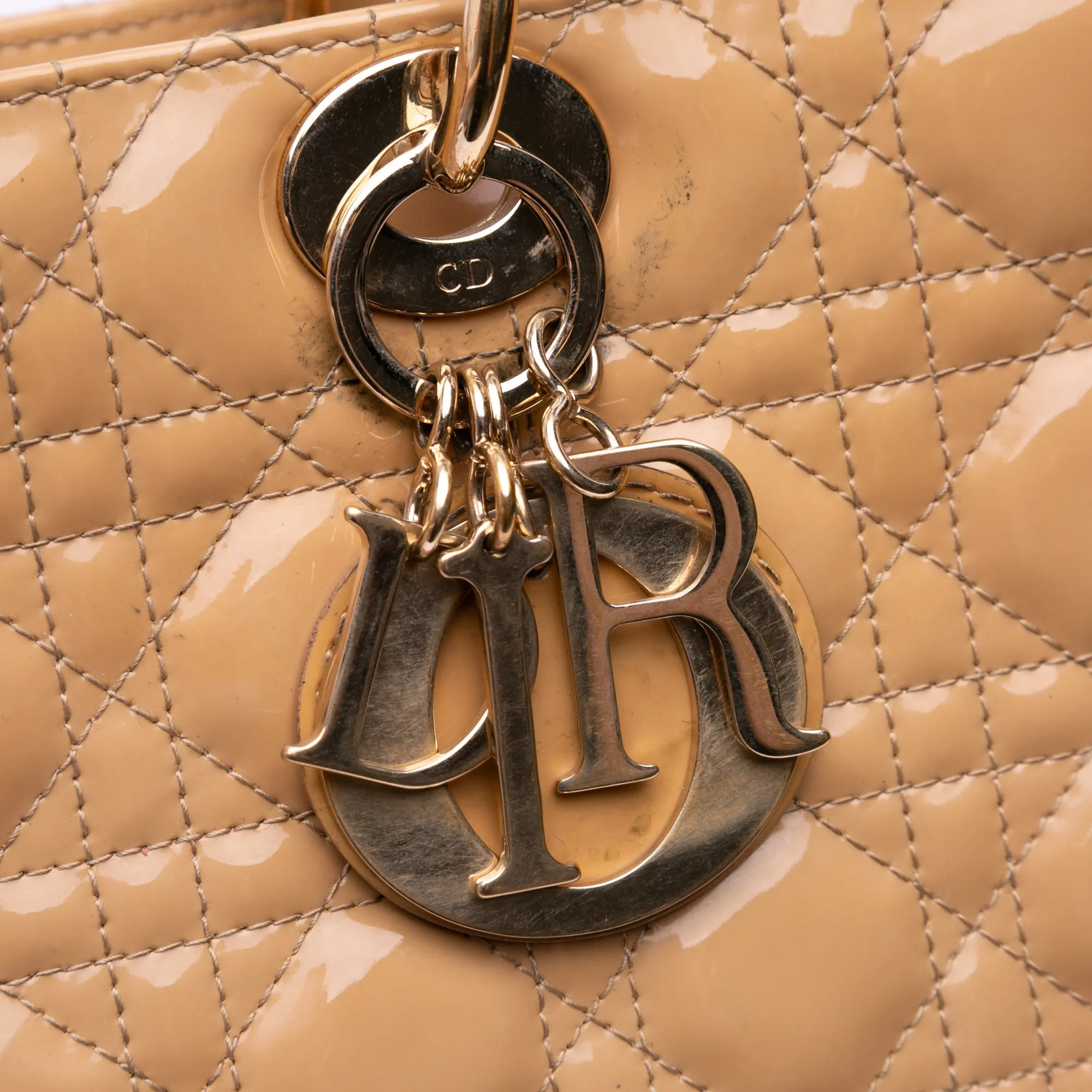 Large Patent Cannage Lady Dior