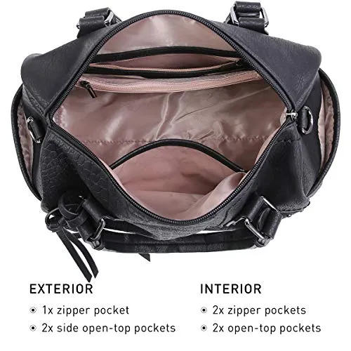 Large Women's Barrel Handbag Top-handle Tote Work Travel Bag (-1)