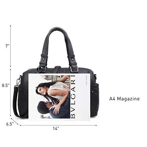 Large Women's Barrel Handbag Top-handle Tote Work Travel Bag (-1)