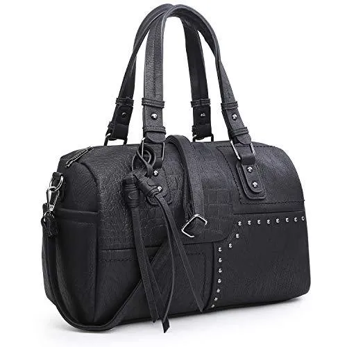 Large Women's Barrel Handbag Top-handle Tote Work Travel Bag (-1)