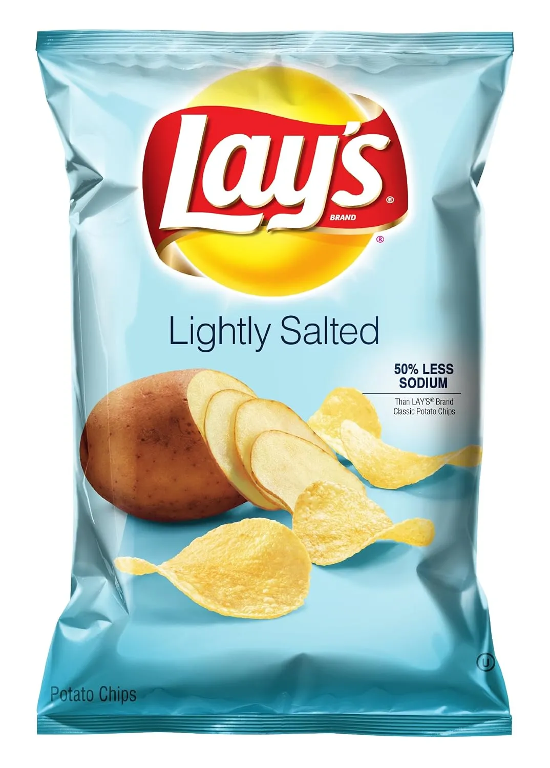 Lay's Lightly Salted Potato Chips, 9.5 Ounce (4 Pack)