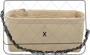 Lckaey Purse Organizer for chanel WOC Handbag organizer Felt Insert Y089-Khaki