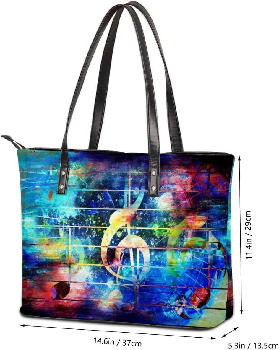 Leather Tote Bag for Women Fashion Shoulder Bag Purses and Handbags Large Capacity Satchel Bags for Work Travel