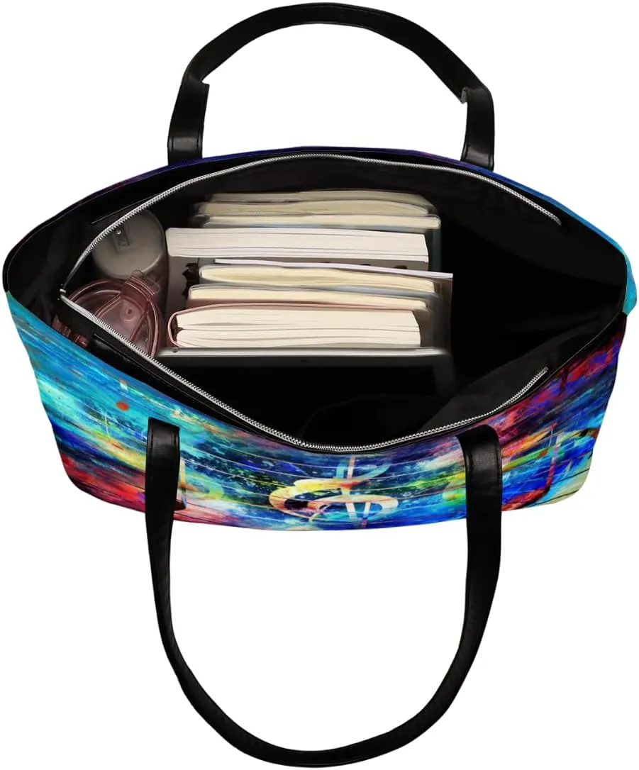 Leather Tote Bag for Women Fashion Shoulder Bag Purses and Handbags Large Capacity Satchel Bags for Work Travel