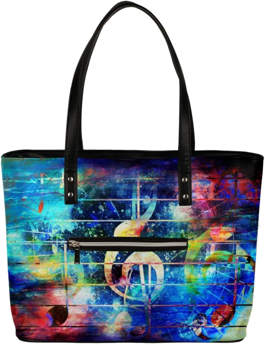 Leather Tote Bag for Women Fashion Shoulder Bag Purses and Handbags Large Capacity Satchel Bags for Work Travel