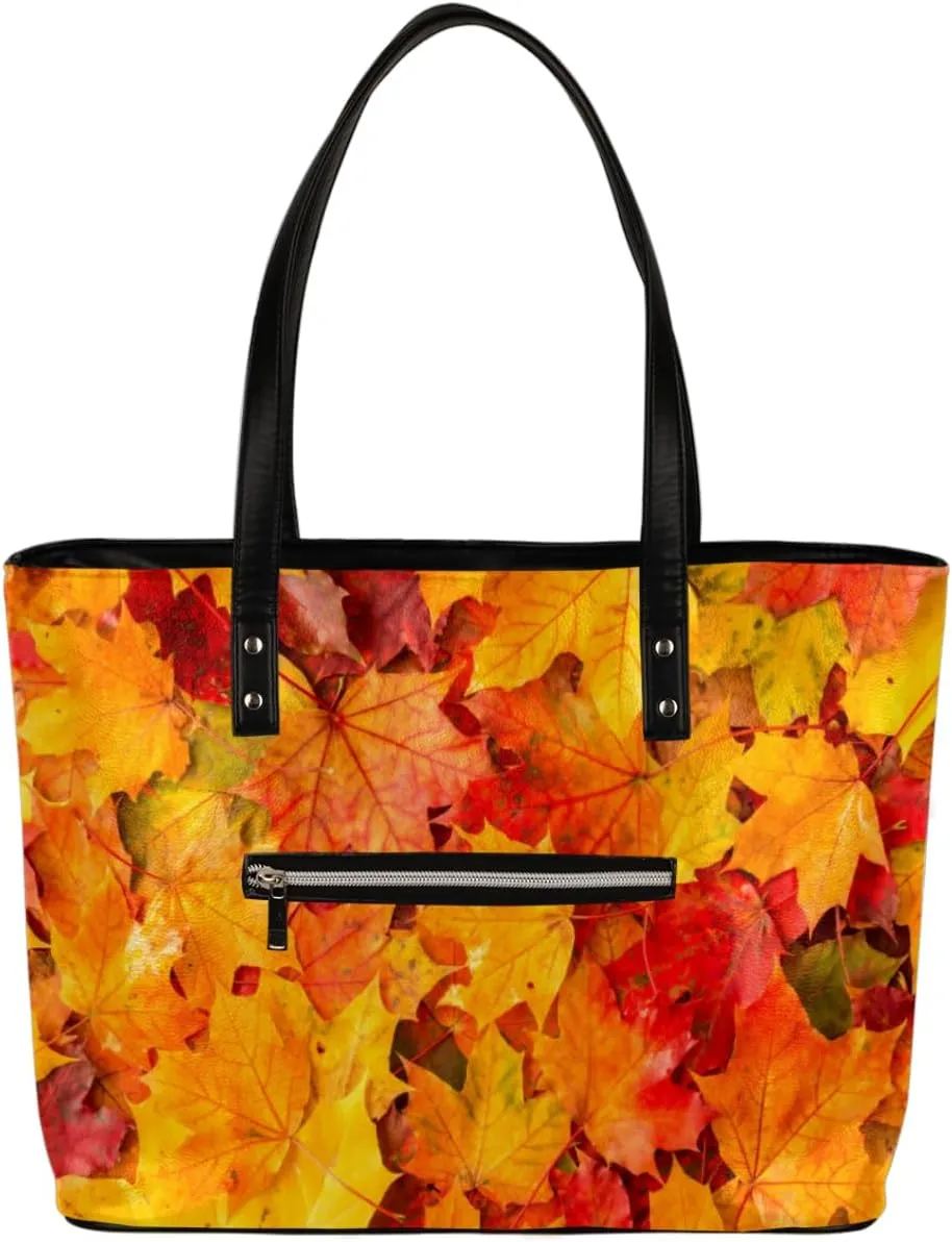 Leather Tote Bag for Women Fashion Shoulder Bag Purses and Handbags Large Capacity Satchel Bags for Work Travel