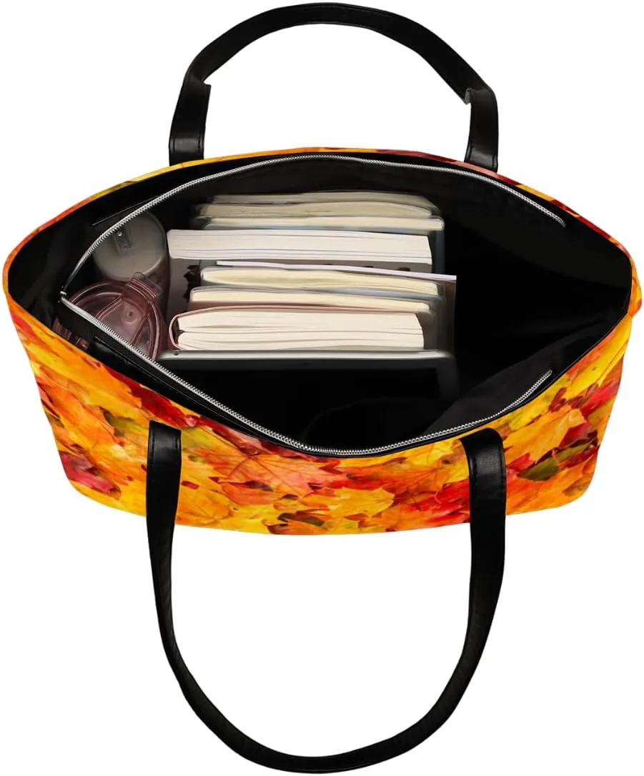 Leather Tote Bag for Women Fashion Shoulder Bag Purses and Handbags Large Capacity Satchel Bags for Work Travel