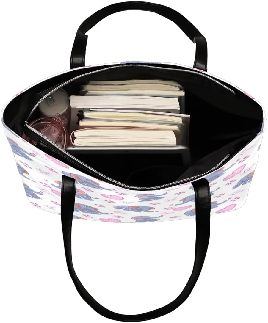 Leather Tote Bag for Women Fashion Shoulder Bag Purses and Handbags Large Capacity Satchel Bags for Work Travel