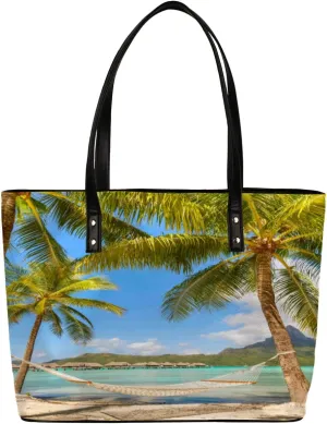 Leather Tote Bag for Women Fashion Shoulder Bag Purses and Handbags Large Capacity Satchel Bags for Work Travel