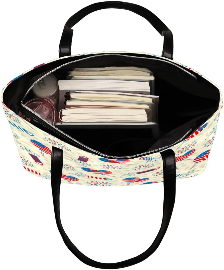 Leather Tote Bag for Women Fashion Shoulder Bag Purses and Handbags Large Capacity Satchel Bags for Work Travel
