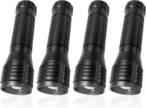 LED Flashlight High Lumens 3 Modes White Light Handheld Flashlights for Outdoor Activity & Emergency Use, 4-Pack