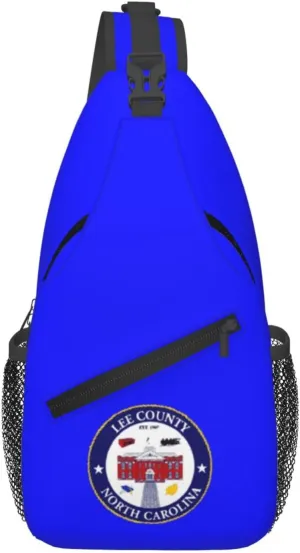 Lee County Flag Crossbody Bags For Women Men Chest Backpack Gym Shoulder Bag Travel Outdoor Sports Casual Crossbody Bags