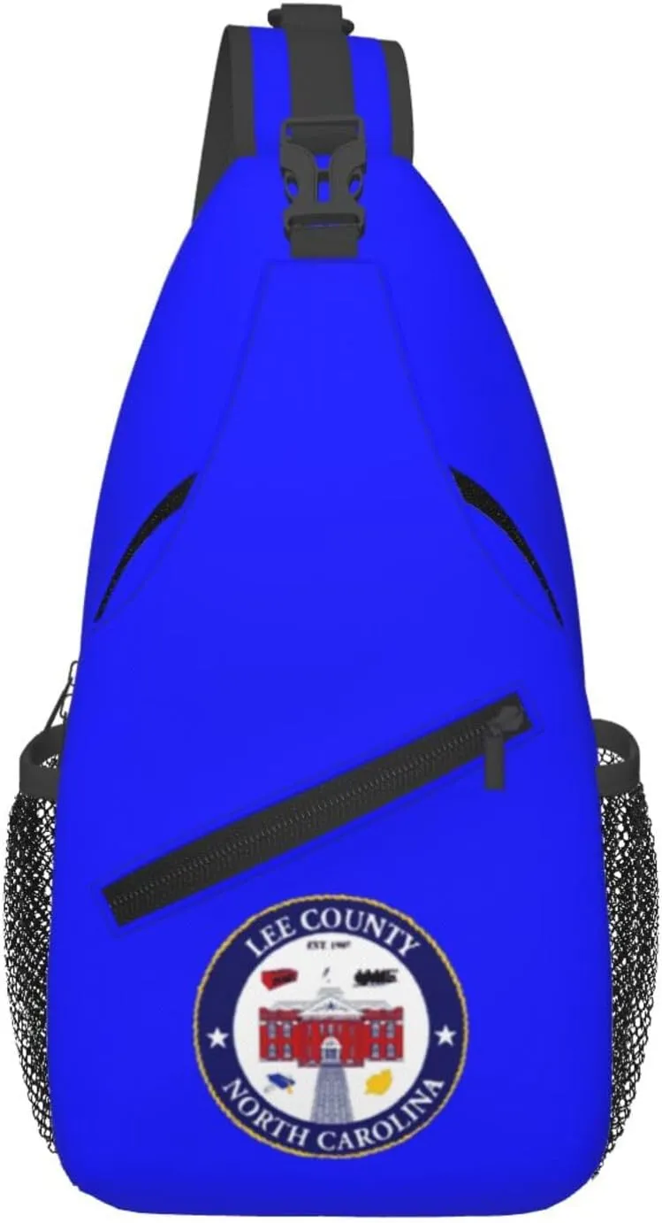 Lee County Flag Crossbody Bags For Women Men Chest Backpack Gym Shoulder Bag Travel Outdoor Sports Casual Crossbody Bags